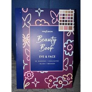 PROFUSION Beauty Book Eye & Face Set 25 Shadows 1 Highlighter 1 Blush 1 Bronzer